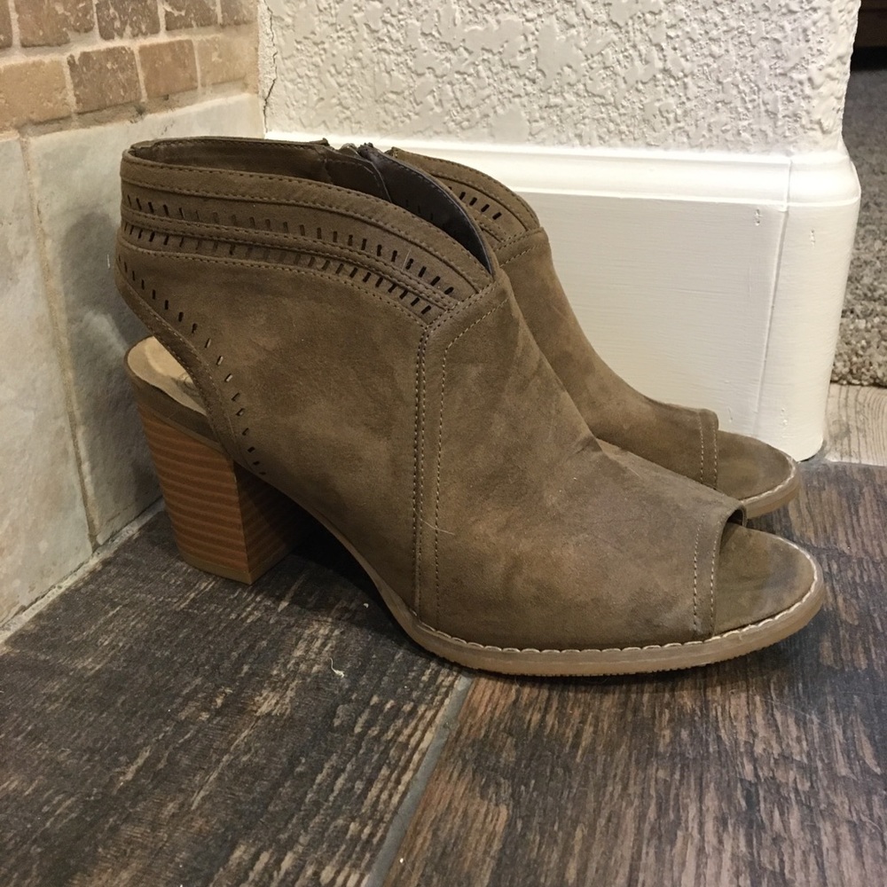 Open Toe Ankle Heel Booties